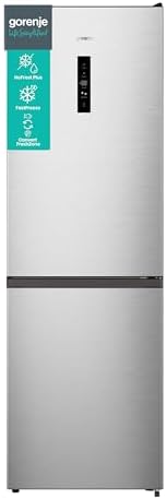 Gorenje Doppeltürkühlschrank RF414EPS4 - 165L Kühraum, 41L Gefrierteil, LED Innenbeleuchtung, Energieeffizienzklasse E, 