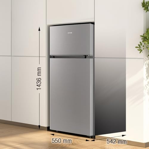 Gorenje Doppeltürkühlschrank RF414EPS4 - 165L Kühraum, 41L Gefrierteil, LED Innenbeleuchtung, Energieeffizienzklasse E, 