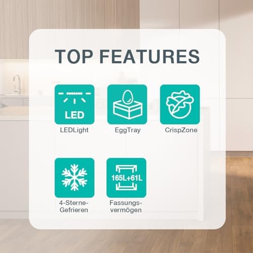 Gorenje Doppeltürkühlschrank RF414EPS4 - 165L Kühraum, 41L Gefrierteil, LED Innenbeleuchtung, Energieeffizienzklasse E, 